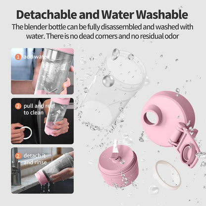 US Local Wondercore 22-ounce Protein Shaker, Leak-proof, BPA-free, Manual Roll-up Mixing, Clear Ounce And Milliliter Markings