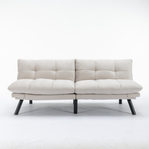 US Local Cream Convertible Folding Modern Sofa Bed