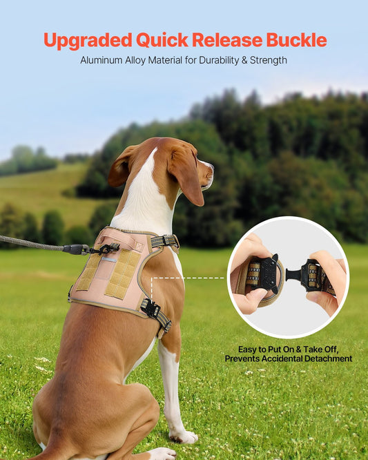 US Local Dog Harness For Large Dogs No Pull Tactical Dog Harness Adjustable Pet Vest