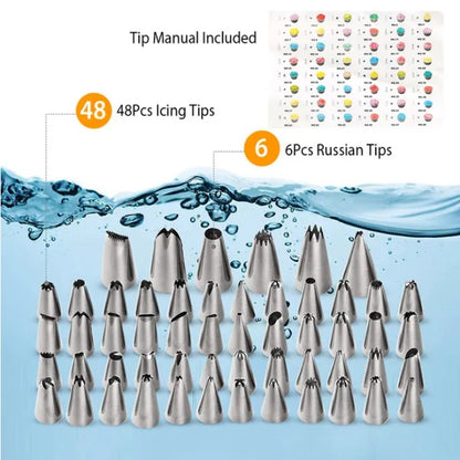 US Local 11 Inch Rotating Cake Turntable With 108 Cake Decoration Items Set