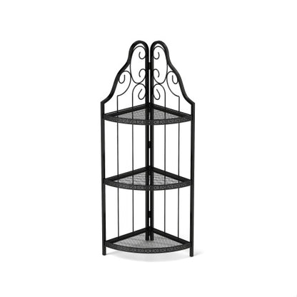 US Local 3-Tier Corner Open Shelf,Bookcase Freestanding Shelving Unit