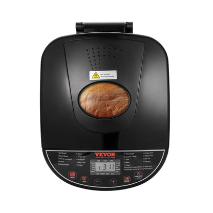 US Local 2LB 19-in-1 Bread Maker Automatic Compact Dough Machine Nonstick 3 Crust Colors