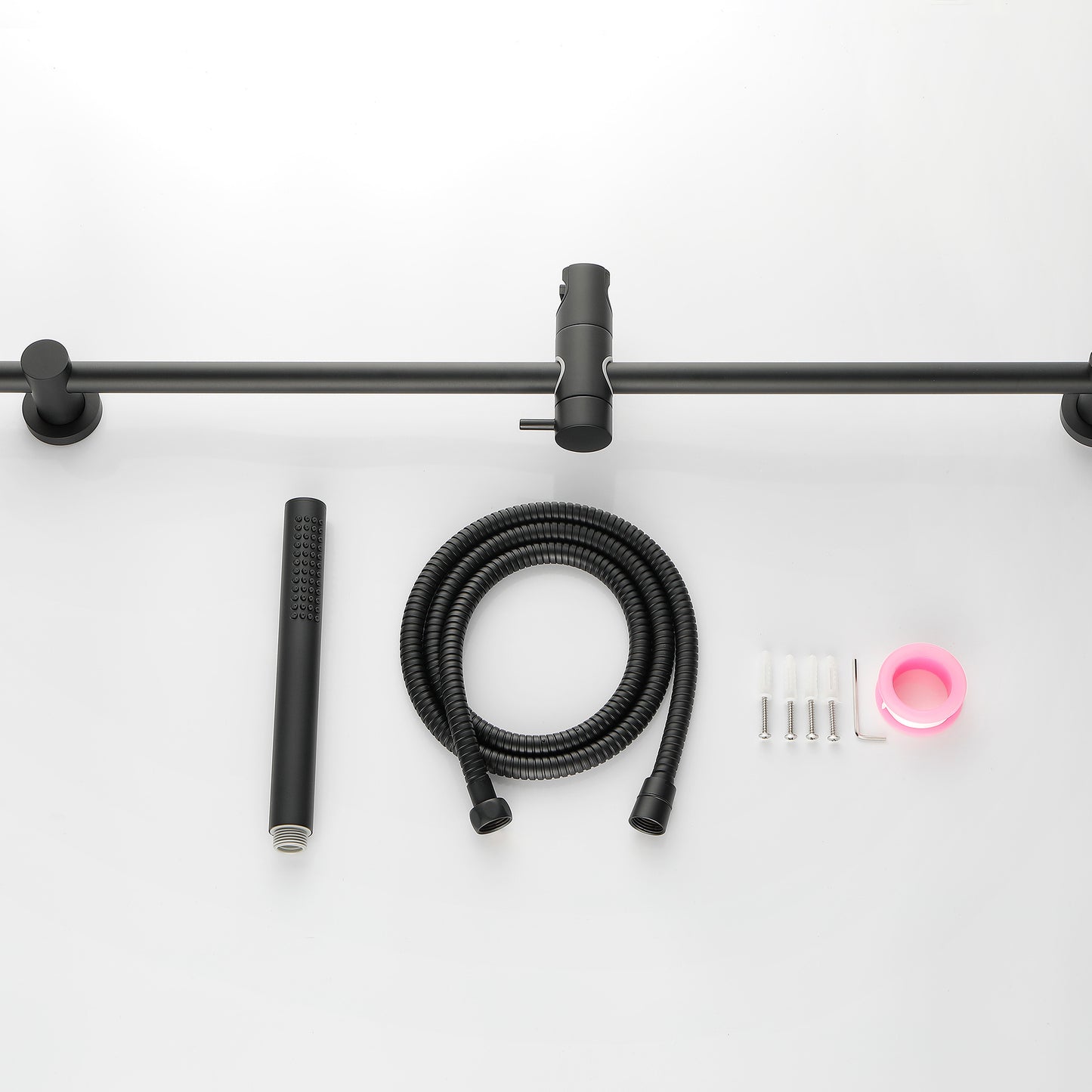 US Local Environmentally Friendly Handheld Showerhead With 28 Inch Slide Bar And 59 Inch Hose