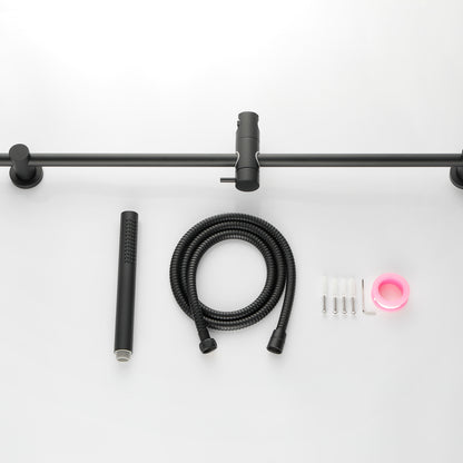 US Local Environmentally Friendly Handheld Showerhead With 28 Inch Slide Bar And 59 Inch Hose