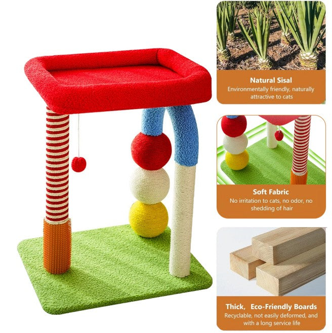 US Local Cat Tree With Built-in Bed - Multi-Function Cat Furniture With Sisal Scratcher, Interactive Toys, And Cozy Resting Spots For Cats