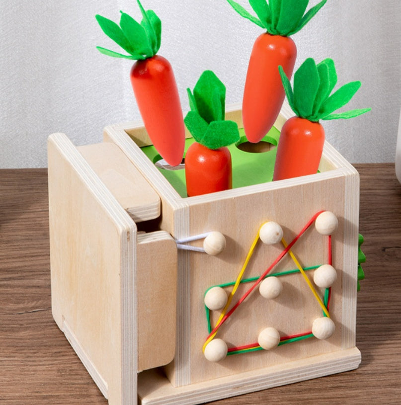 Multifunctional Stick Pulling Radishes Building Blocks For Infant Color Matching Intelligence Box Toy