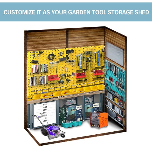 3x5FT Iron Wood Combination Tool Shed   A Perfect Blend Of Nature And Functionality