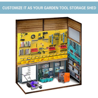 US Local 3x5FT Iron Wood Combination Tool Shed   A Perfect Blend Of Nature And Functionality