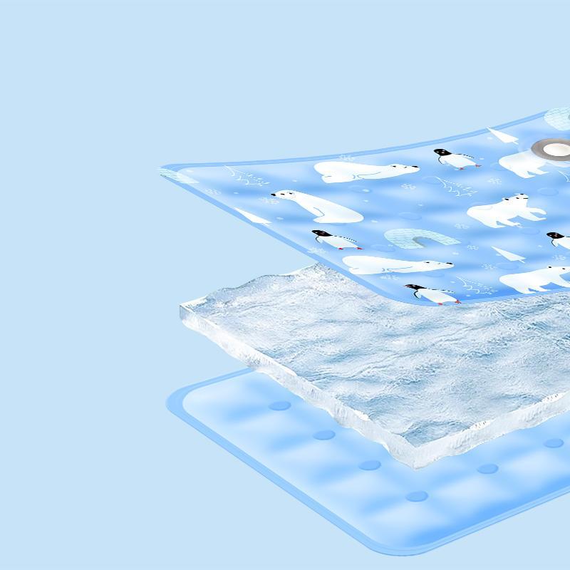 US Local Pet Summer Cooling Pad, Ice Bear Shape, Suitable For Cats And Dogs, Washable And Portable Cooling Pad