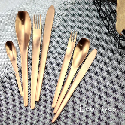 Knife, Fork And Spoon 304 Stainless Steel Household Desserts Spoon Hotel Stainless Steel Tableware