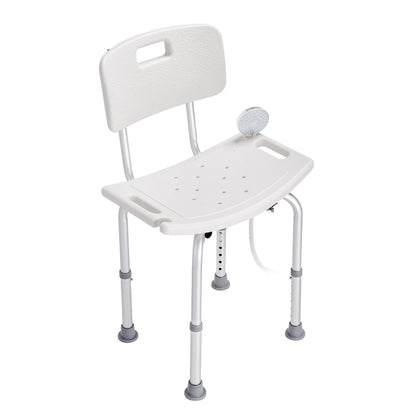 US Local Shower Chair, Shower Seat With Back, Adjustable Height Shower Stool, Shower Chair For Inside Shower Bathtub, Non-slip Bathroom Bench Bath Chair For Elderly Disabled Handicap, 350 Lbs Capacity
