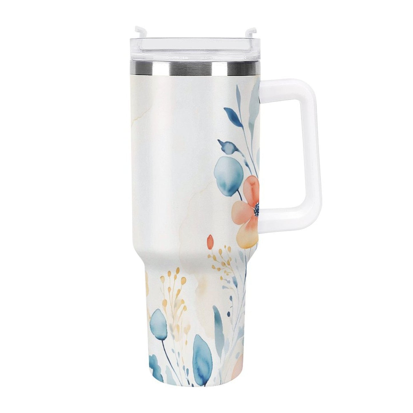 PHDT00472 POD US Local Tumbler 40 oz Large Capacity Car Cup Watercolor, Flower