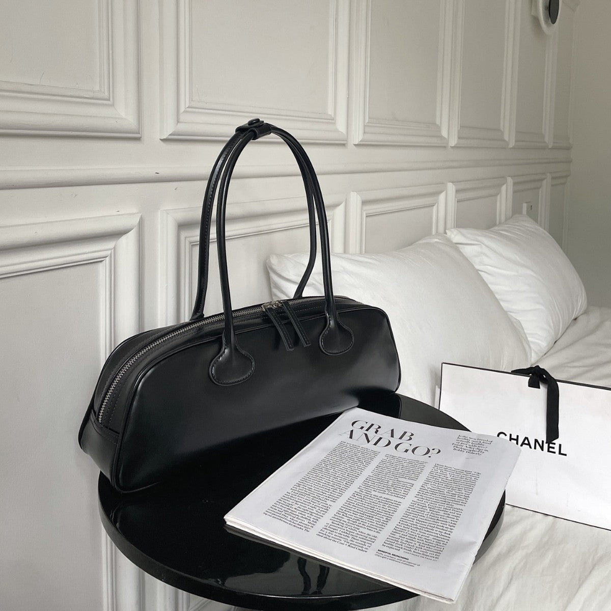 Retro Baguette High-quality Portable One-shoulder Underarm Genuine Leather Bag