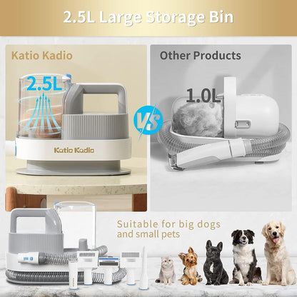 US Local Pet Grooming Kit, 5 In 1 Dog Grooming Kit With 2 Suction Mode, Low Noise Dog Hair Remover, Dog Vacuums For Hair Cleaning For Shedding Small, Medium Pet For Dog Hair At Home