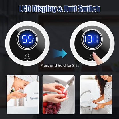 US Local 3000W Electric Tankless Water Heater Instant Mini Hot Water Heater With Digital Display For Kitchen RV Sink Bathroom