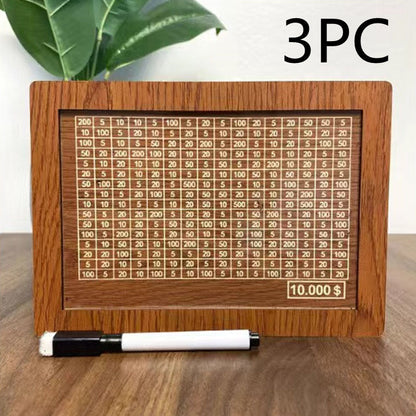 Money Box Piggy Bank Wood Money Bank Reusable Money Box With Saving Goal And Numbers To Check For Helps The Habit Of Saving