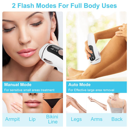 US Local 1Pc Laser Hair Removal For Woman Man Ice Cooling Permanent IPL Hair Remover With Painless 999999 Flashes Home Use Lasting Hair Reduction For Armpits Legs Arms Bikini Line