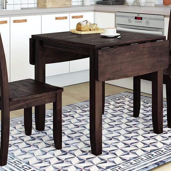 US Local 3-piece Wooden Folding Breakfast Corner Dining Table Set