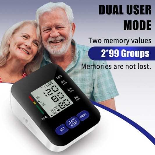 UK Local Multifunctional Home Blood Pressure Monitor With Cuff, Records 99 Measurements And Tracks Heart Rate