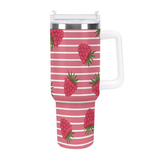 PHDT00379 POD US Local Tumbler 40 oz Large Capacity Car Cup Geometric, Strawberry, Red