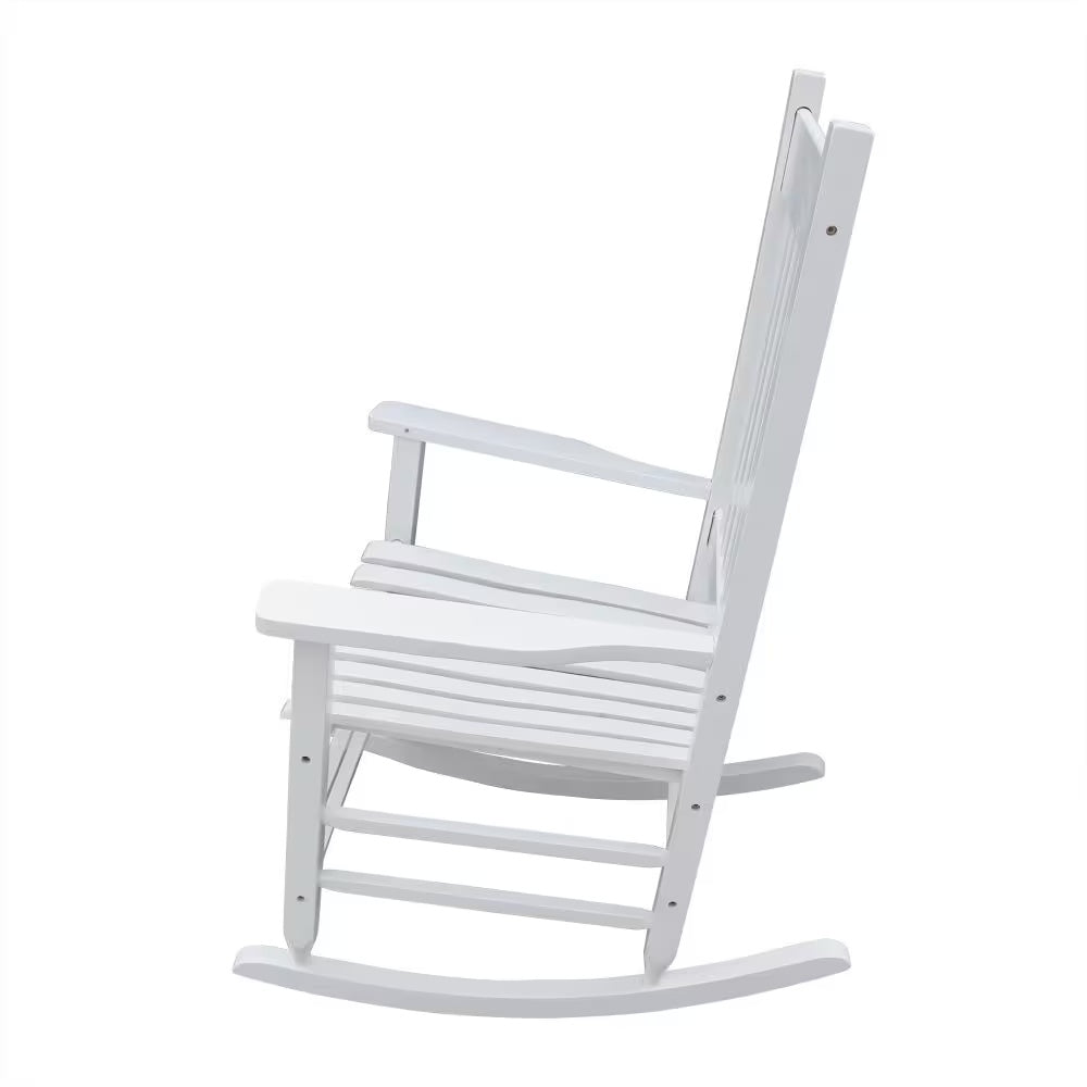 US Local Wooden Porch Rocker Chair WHITE