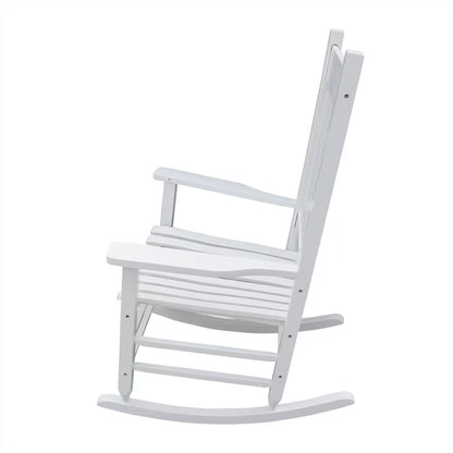 US Local Wooden Porch Rocker Chair WHITE