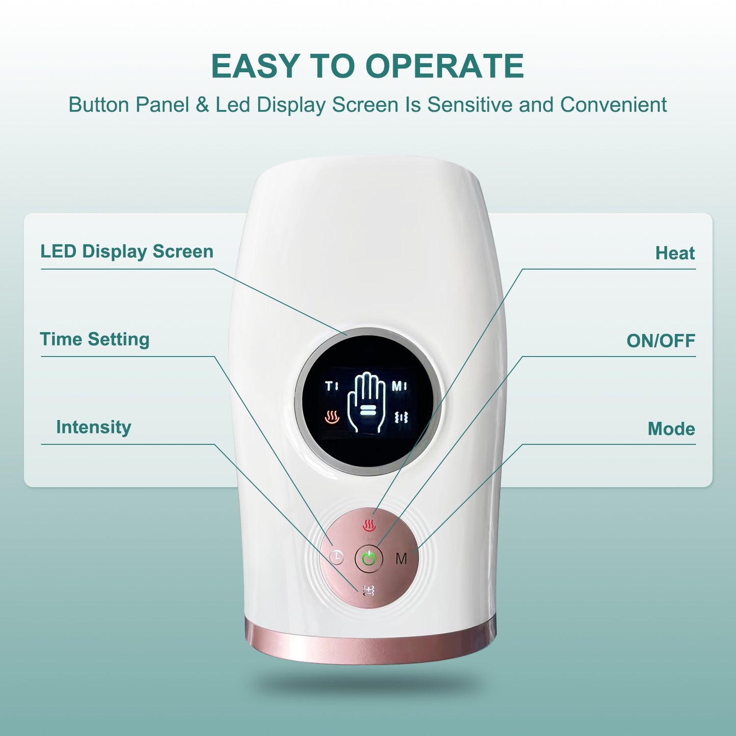 US Local 3-Speed Hand Massager With Heat, Air Compression & 30-Min Timer, Portable & Relaxing