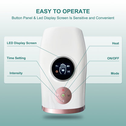 US Local 3-Speed Hand Massager With Heat, Air Compression & 30-Min Timer, Portable & Relaxing