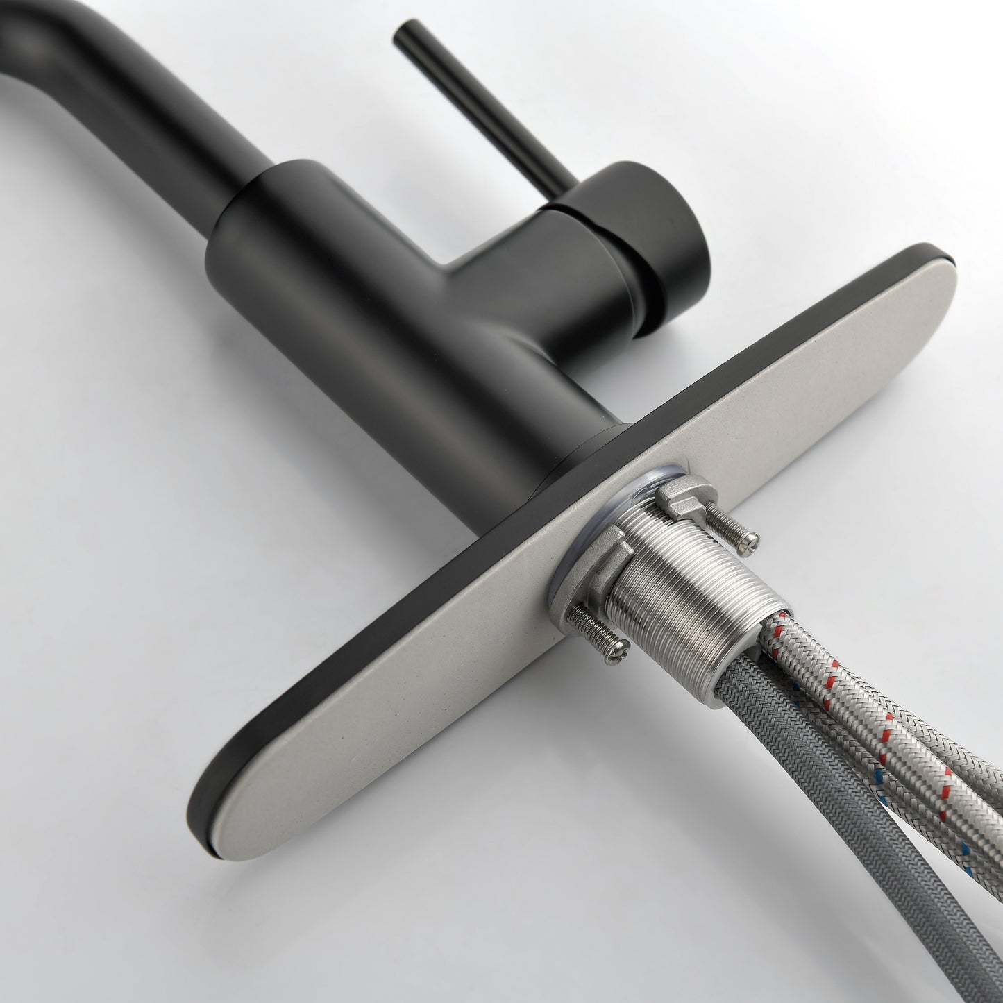 US Local Stainless Steel Matte Black Single Handle Pull Out Spray, Kitchen Faucet