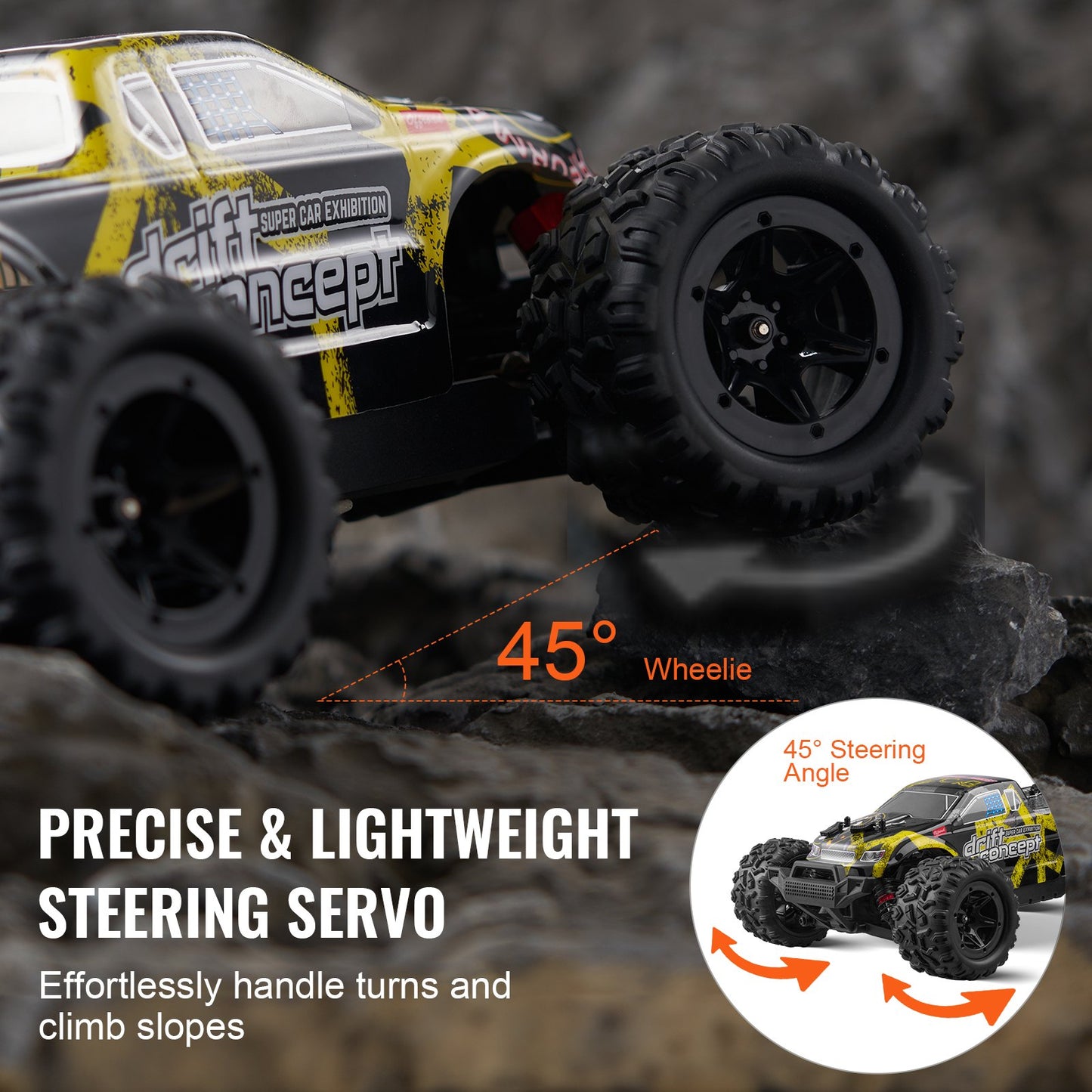 US Local Remote Control Car 1:18 Scale All Terrain 4WD Off-Road Truck For Kids