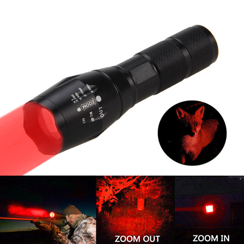US Local Portable Mini Flashlight LED ZOOM Torch Hunting Zoomable Flashlight Torch Light