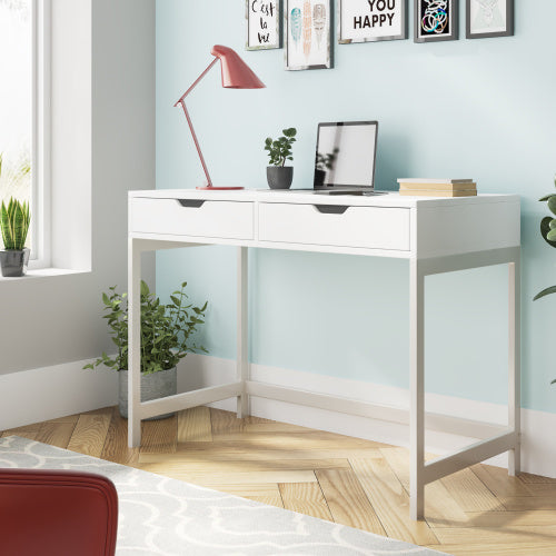 UK Local Computer Desk Dressing Table With 2 Drawers Work Table Home Office Table Industrial