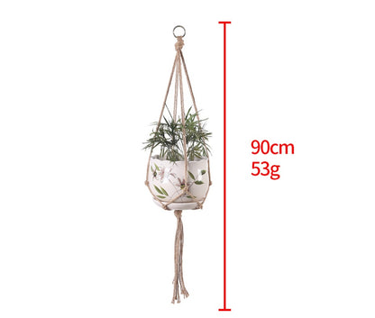 US Local Hand-woven plant hanging basket cotton rope sling basket