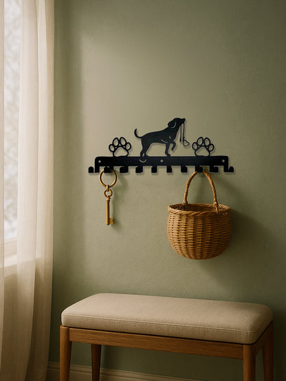 US Local 1Pc Cute Rustic Wall Rack W Hooks - Space-Saving Storage For Coats, Hats,Towels