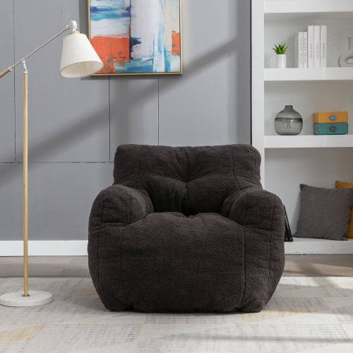 US Local Soft Teddy Tufted Foam Bean Bag Chair