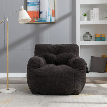 US Local Soft Teddy Tufted Foam Bean Bag Chair