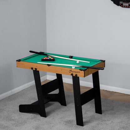 US Local 55" Portable Folding Billiards Table Game Pool Table for Whole Family Number Use With Cues
