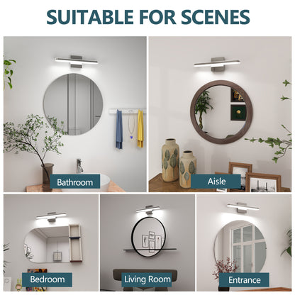 US Local LED Bathroom Vanity Light Bar Dimmable Bathroom Light Fixtures Modern Over Mirror Lighting Fixture 16Inch BathWall LIght 8W Wall Sconce Lighting For Bathrooms Bedroom Living Room Indoor 6000K