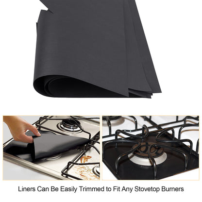 US Local 4-Pack Reusable Nonstick Stovetop Burner Protector Liner