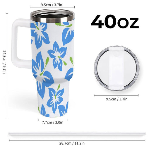 PHDT00386 POD US Local Tumbler 40 oz Large Capacity Car Cup Hibiscus