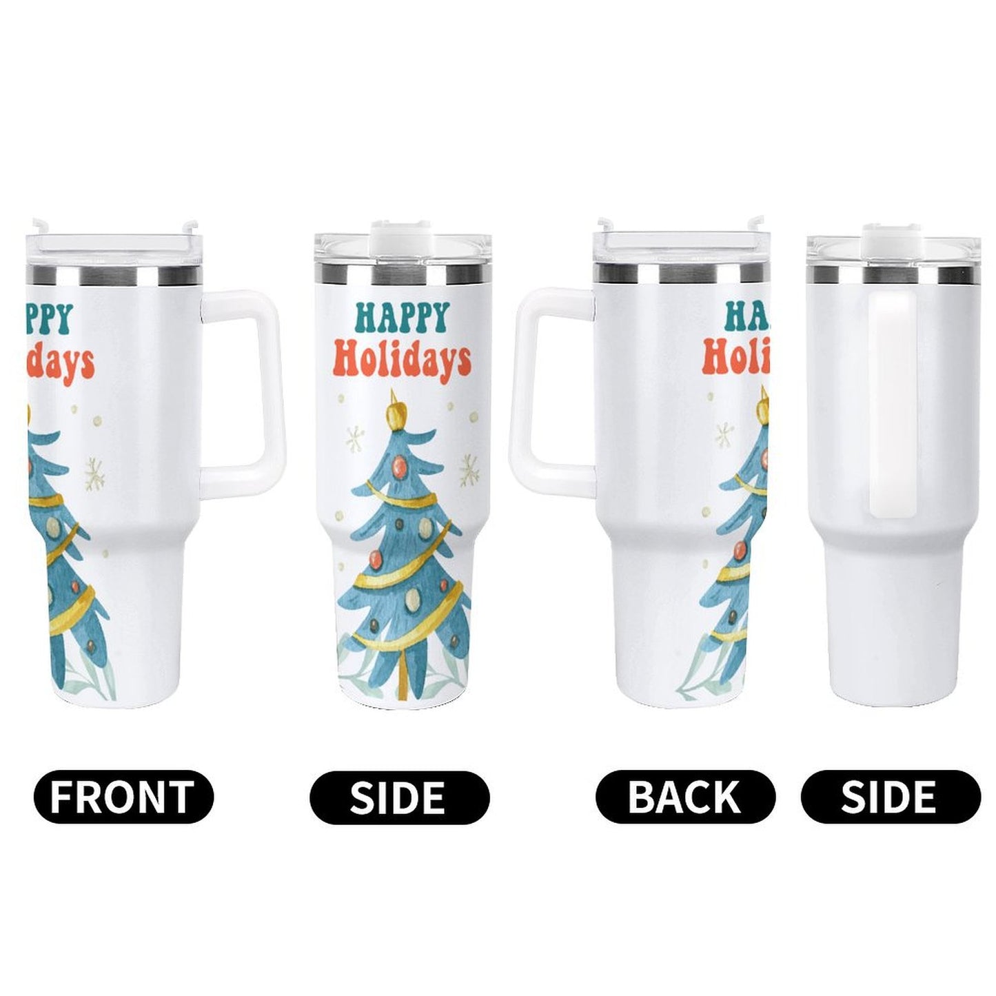 POD US Local 40oz Large Capacity Car Cup Happy Holiday Christmas