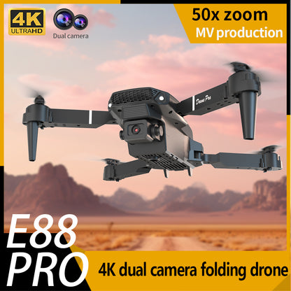 US Local E88 Dual Camera Drone, WiFi FPV Double Folding RC Quadcopter Altitude Hold, Remote Control Toy For Beginners, Ideal Men's Gift For Outdoor Fun, Great For Christmas, Halloween, And Thanksgiving