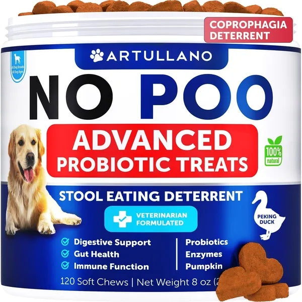 US Local No Poo Chews For Dogs Coprophagia Stool Eating Deterrent Stop Eating Poop Treats With Probiotics Pumpkin & Digestive Enzymes Prevent Dog Puppy From Eating Poop Gut Health Support Supplement