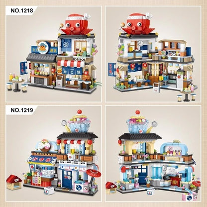 US Local 4 PACK BRICK BUILDING KIDS SET, 2969 PCS BUILDING BLOCK SET JAPAN STREET BUILDING PLAYSET GIFTS. -No Delivery On Weekends