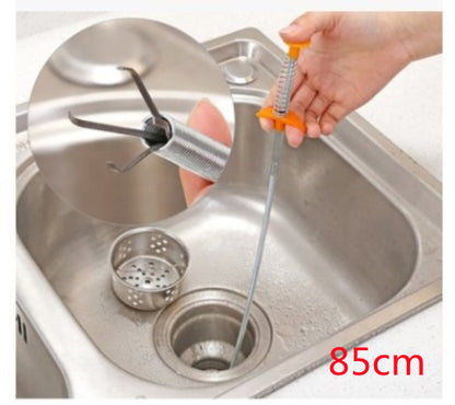 US Local 60CM Sewer Dredger Spring Pipe Dredging Tool Household Hair Cleaner Drain Clog Remover Cleaning Tools Household For Kitchen Sink Kitchen Gadgets