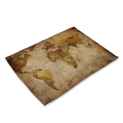 Creative world map placemat