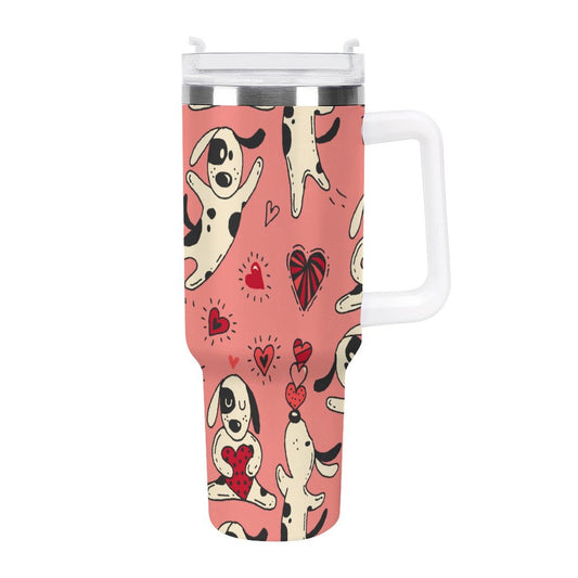 PHDT00359 POD US Local Tumbler 40 oz Large Capacity Car Cup Dog, Heart, Love