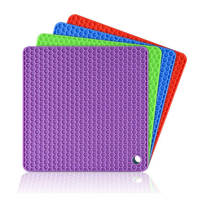 Square honeycomb cushion silicone placemat