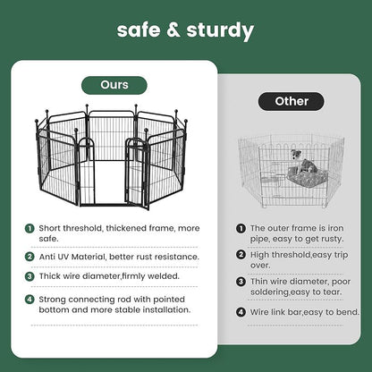 US Local Gardner Pet Dog Fence Indoor And Outdoor Small And Medium Dog Foldable With Gravity Automatic Lock Pet Activity Fence