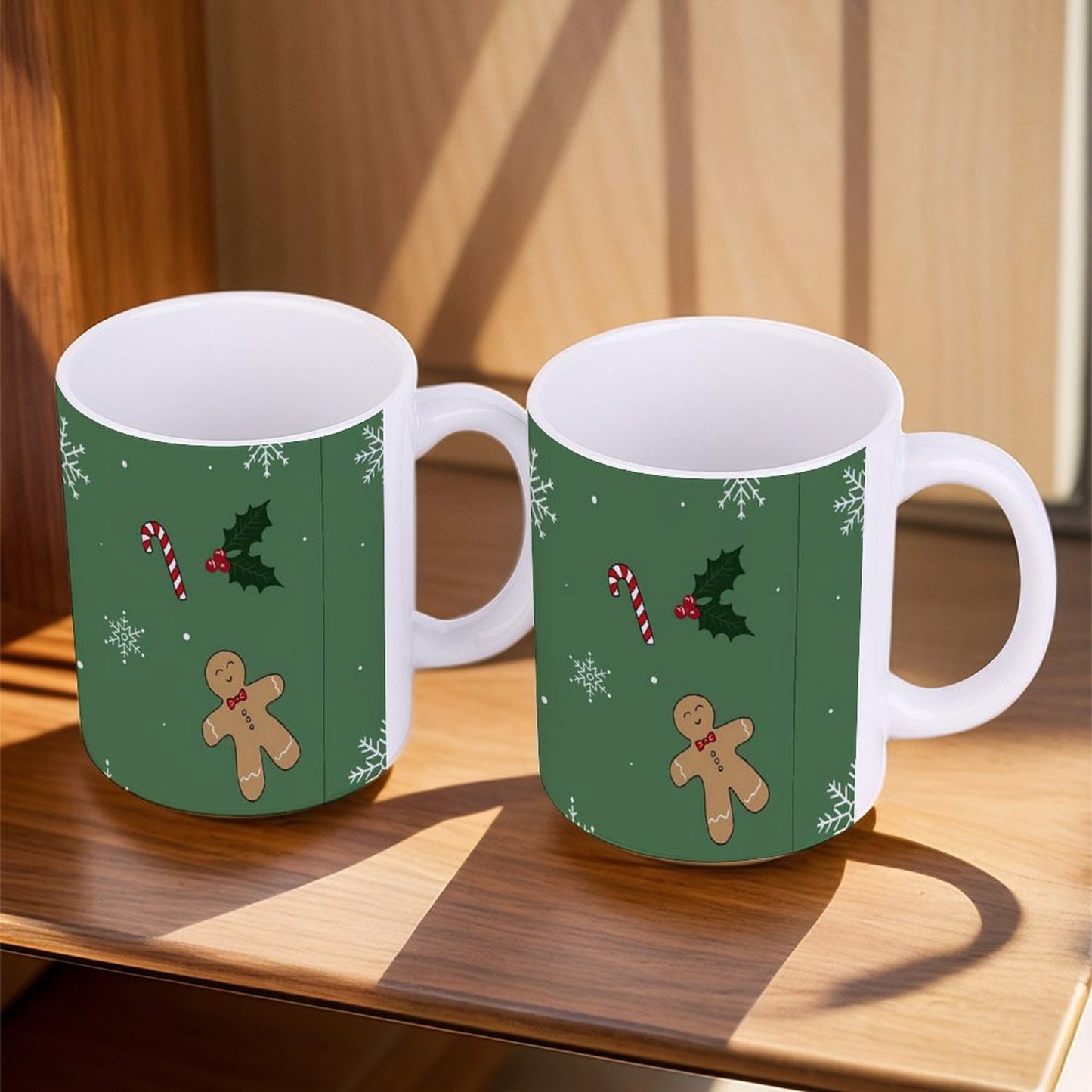 POD US Local White mug with full print, Christmas Biscuit 0097